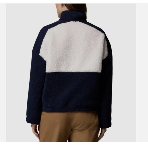 Columbia Lodge Sherpa Pullover in Dark Nocturnal  L - Picture 3 of 3